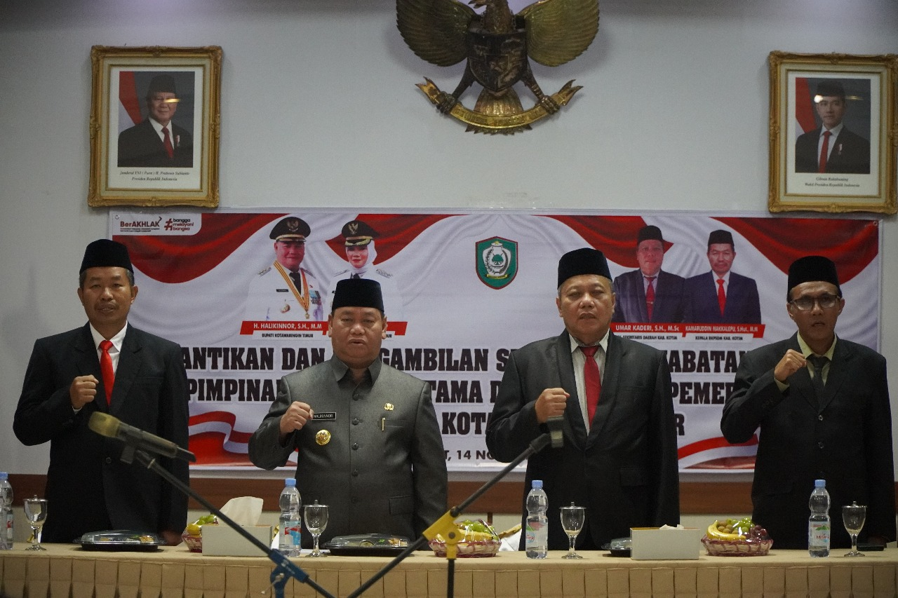 Pelantikan Pejabat Pimpinan Tinggi Pratama Kabupaten Kotawaringin Timur